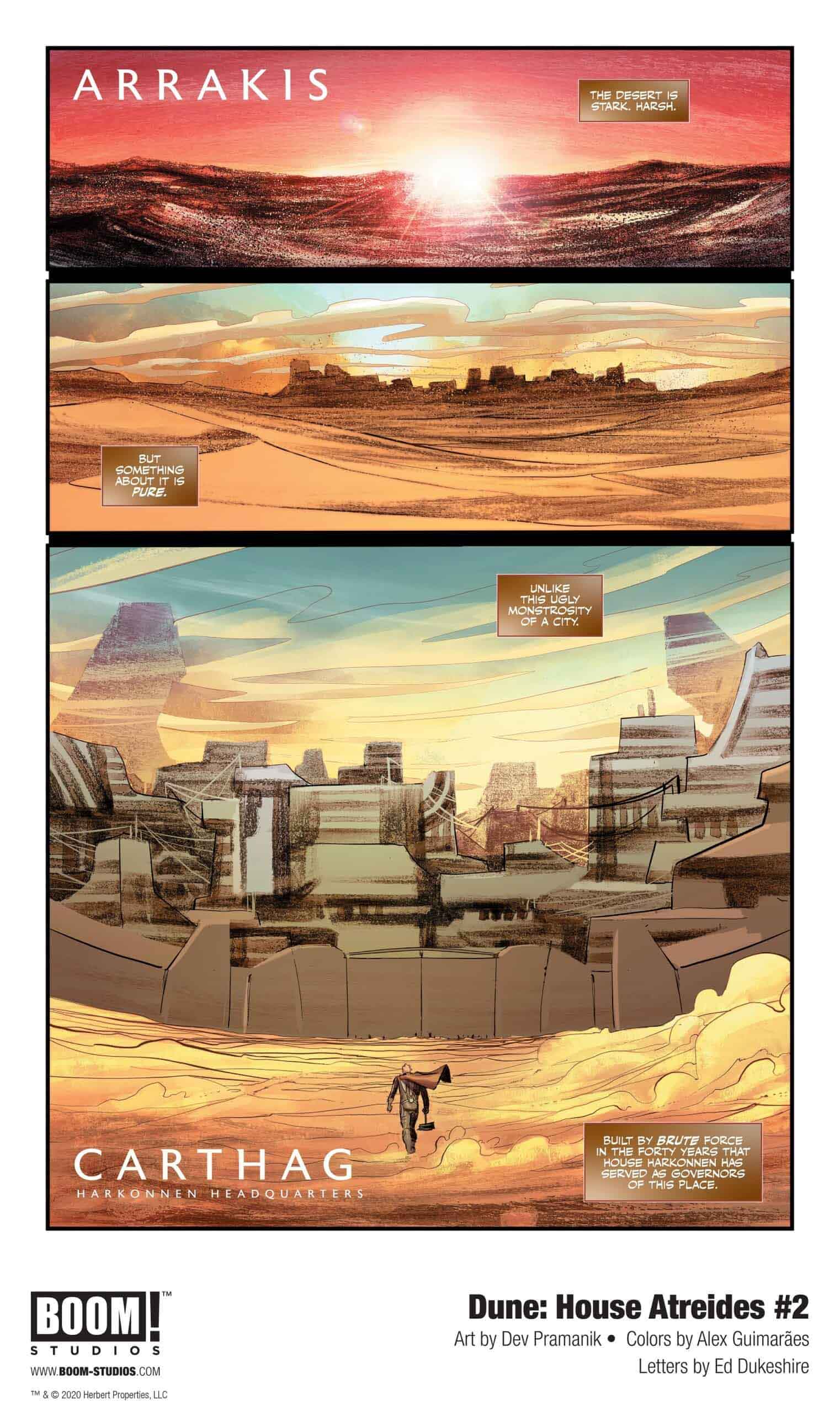 Dune: House Atreides comic series. Issue #2, preview page 1.