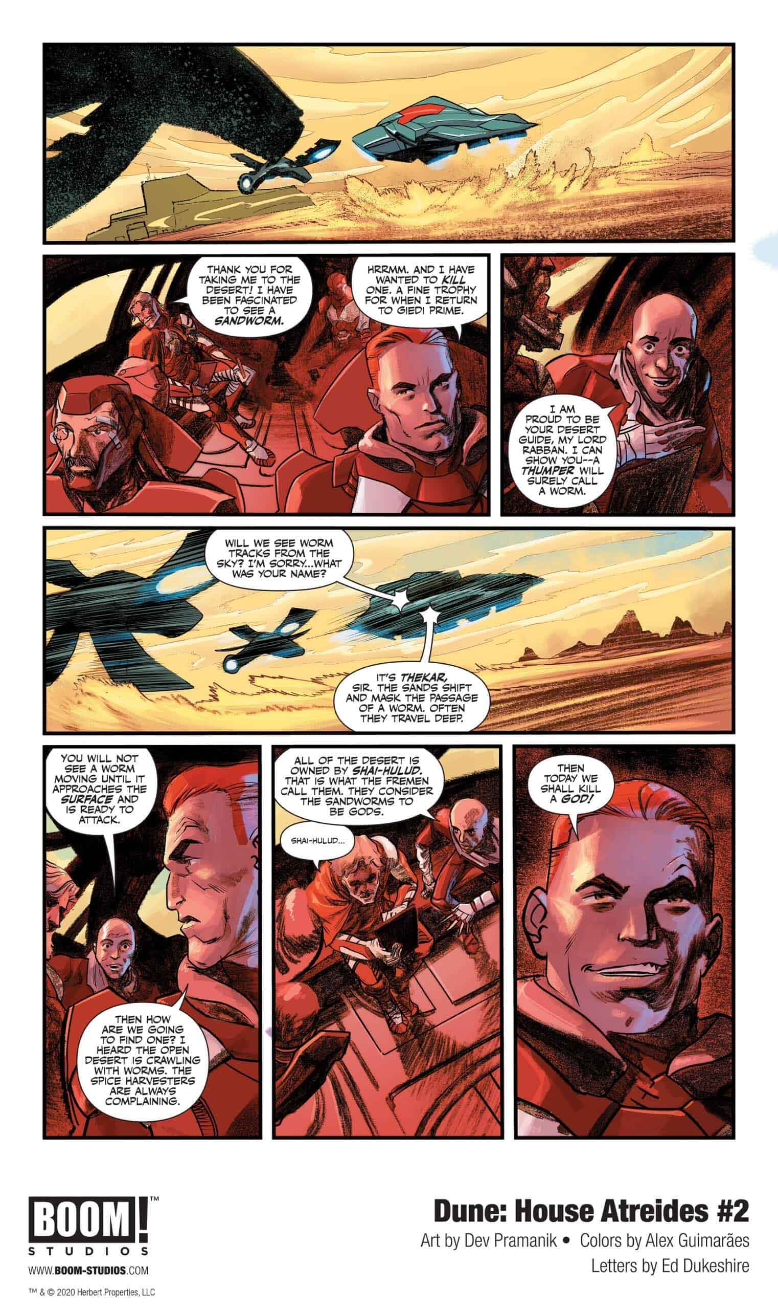 Dune: House Atreides comic series. Issue #2, preview page 3.