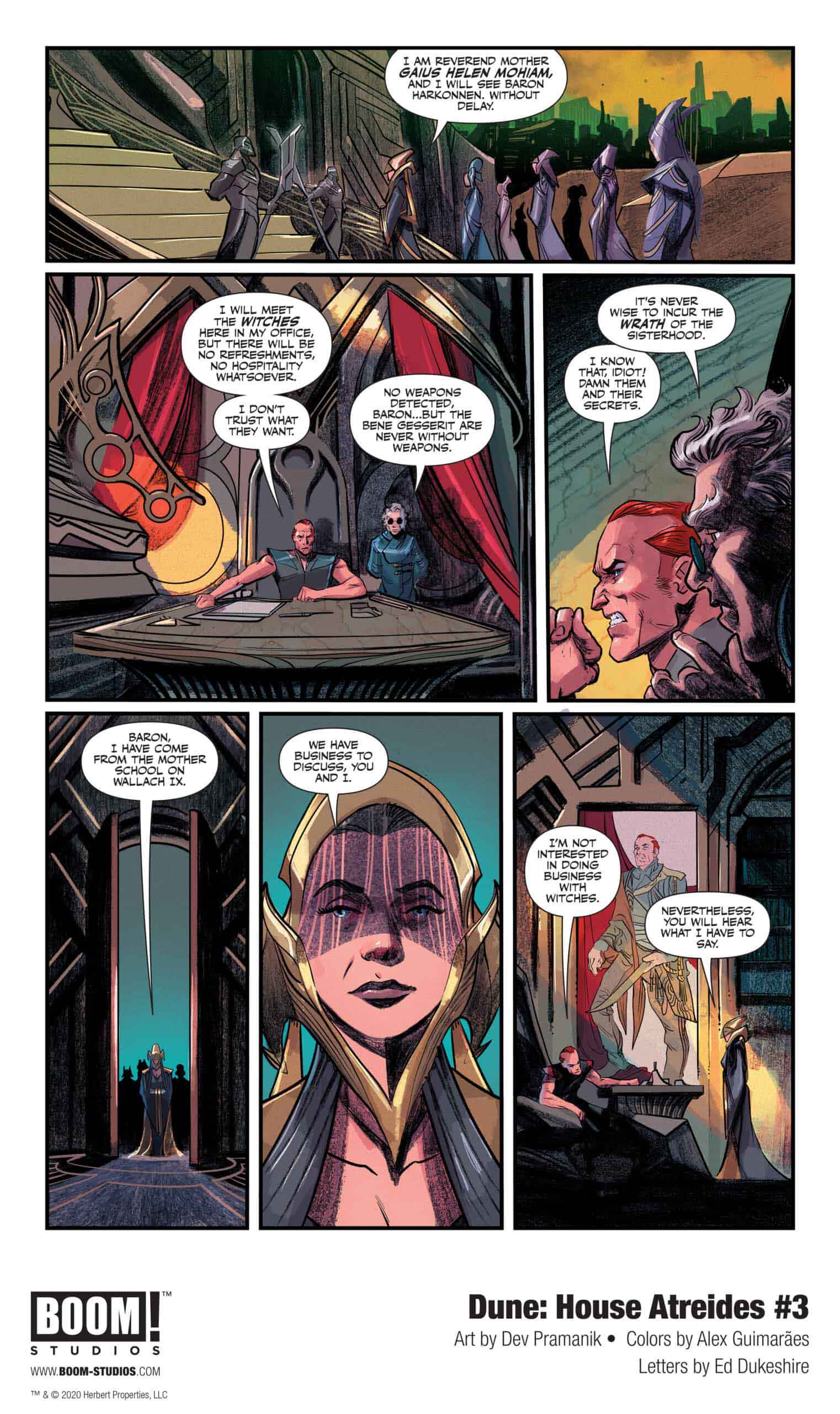 Dune: House Atreides comic series. Issue #3, preview page 2.
