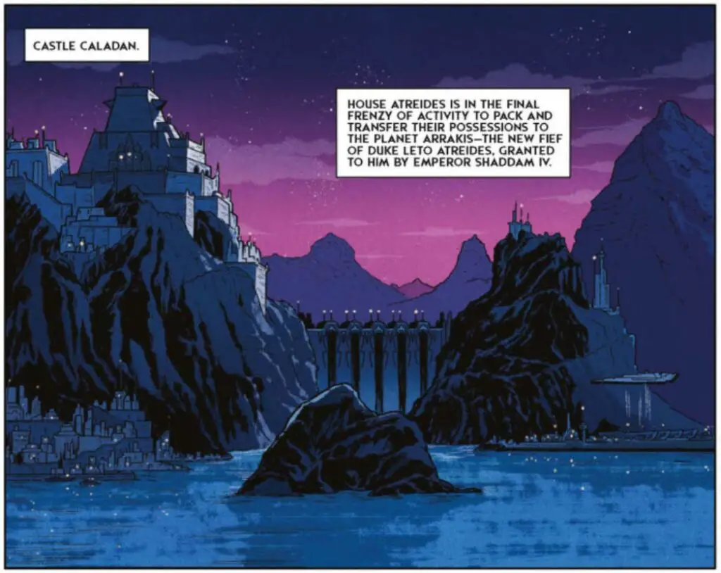 Castle Caladan, ancestral home of House Atreides, in 'Dune: The Graphic Novel, Book 1' 