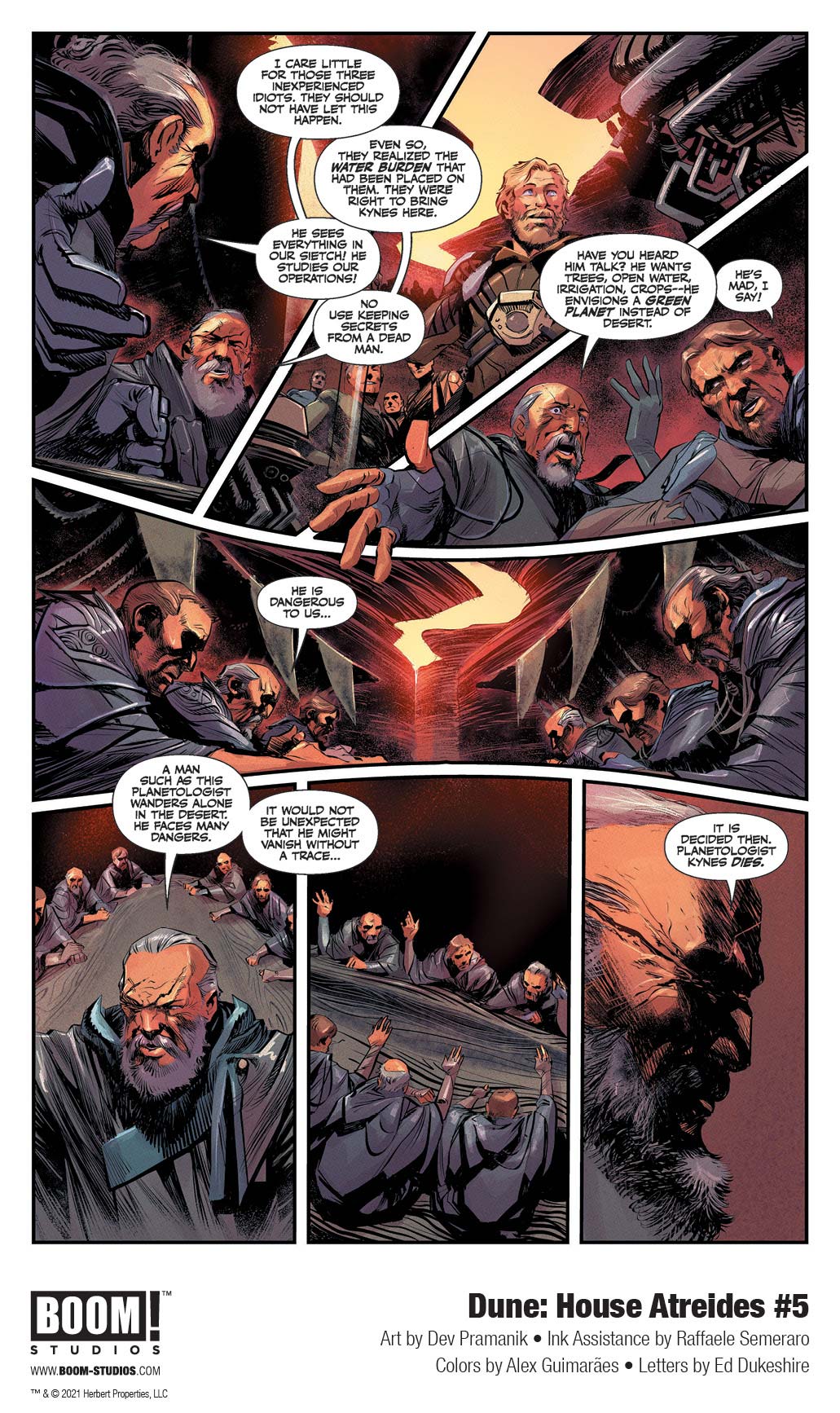 Dune: House Atreides comic series. Issue #5, preview page 2.