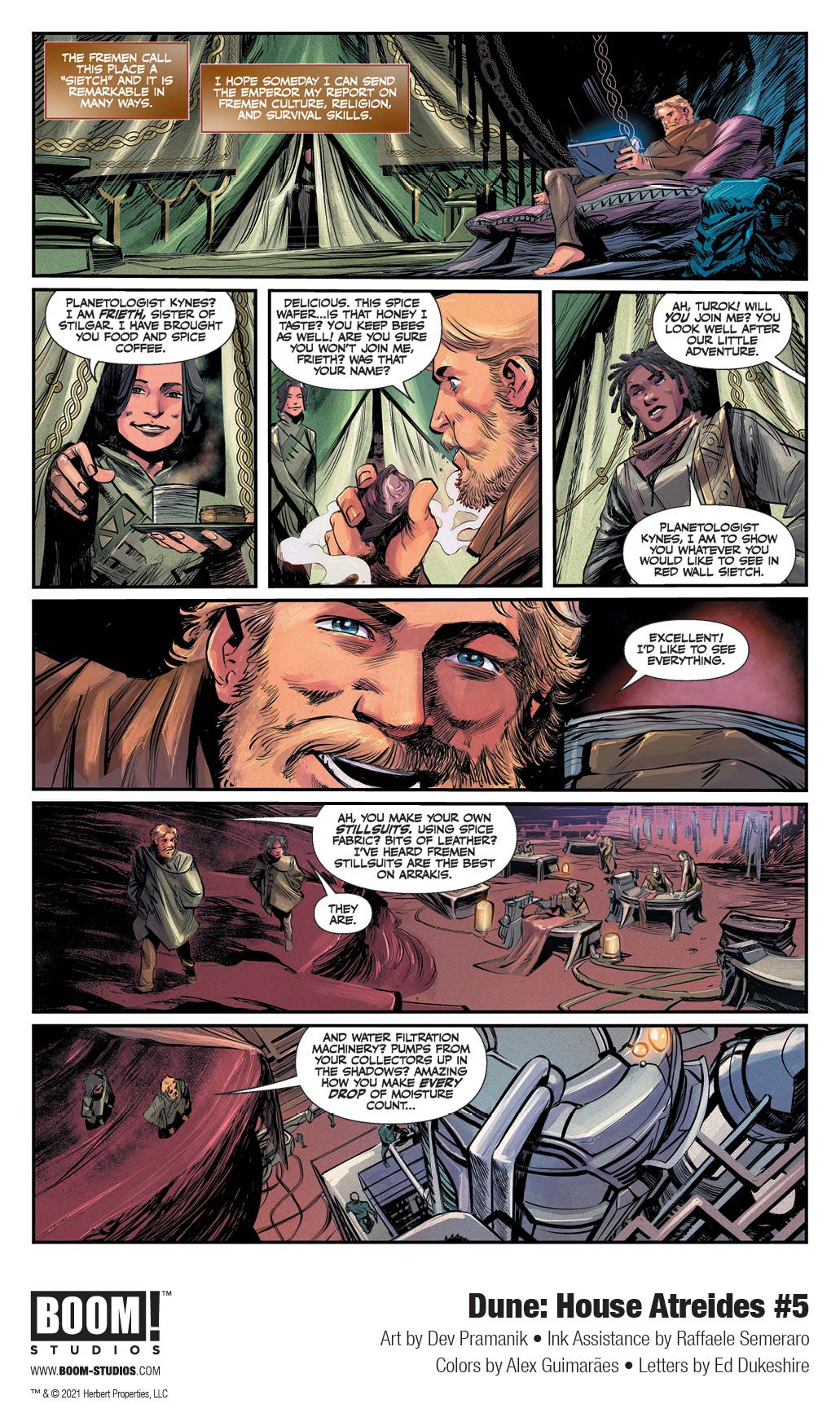 Dune: House Atreides comic series. Issue #5, preview page 3.