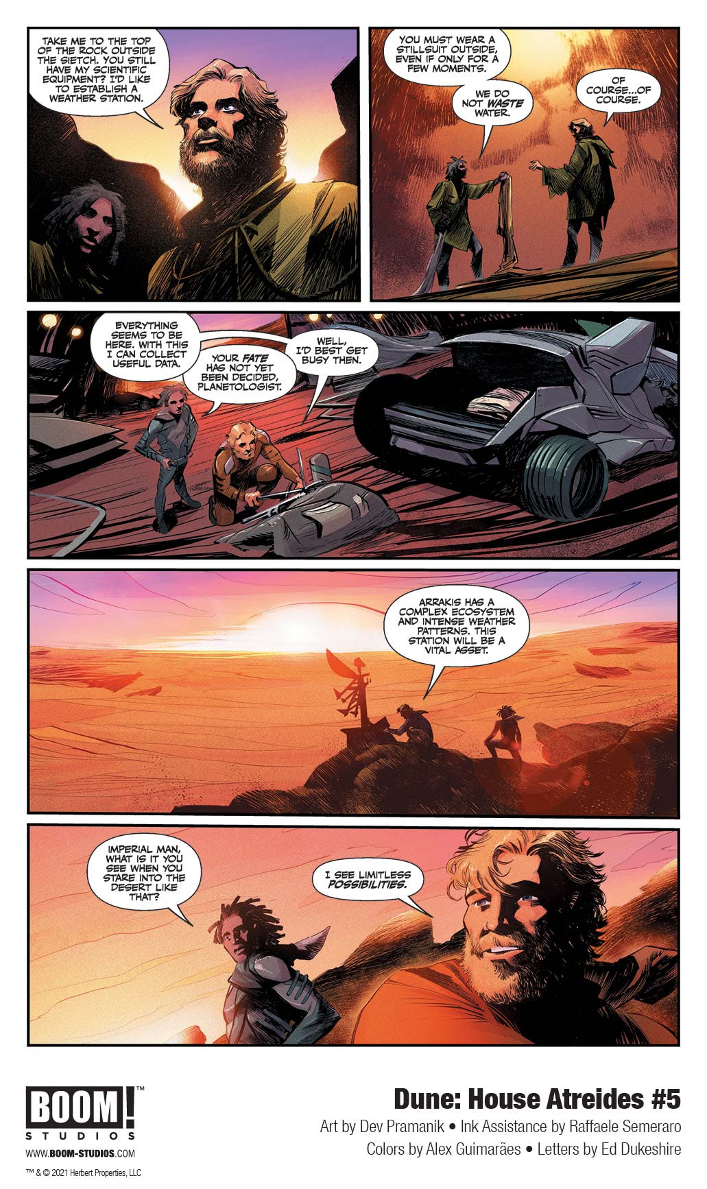 Dune: House Atreides comic series. Issue #5, preview page 4.