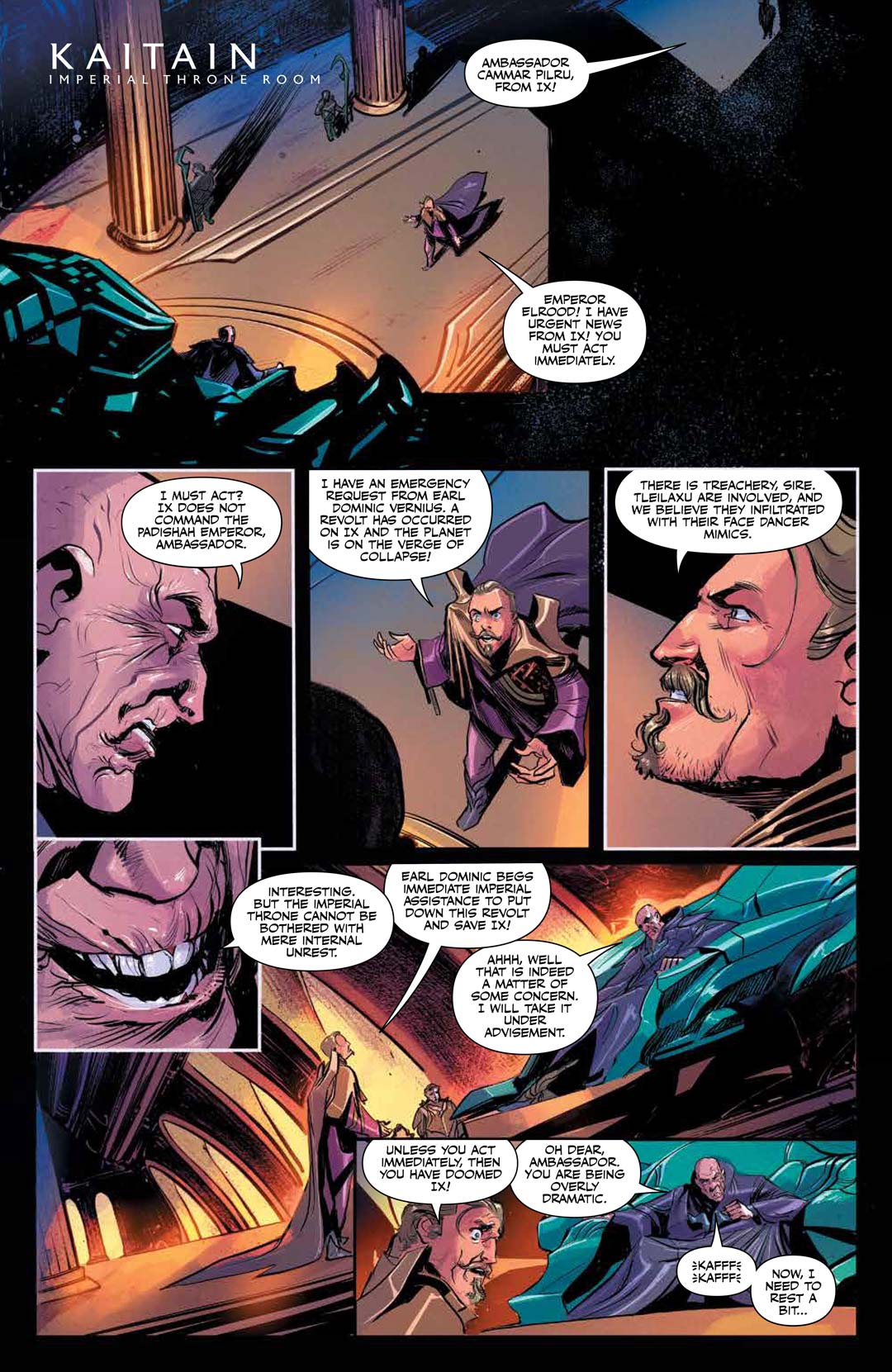 Dune: House Atreides comic series. Issue #6, preview page 3.