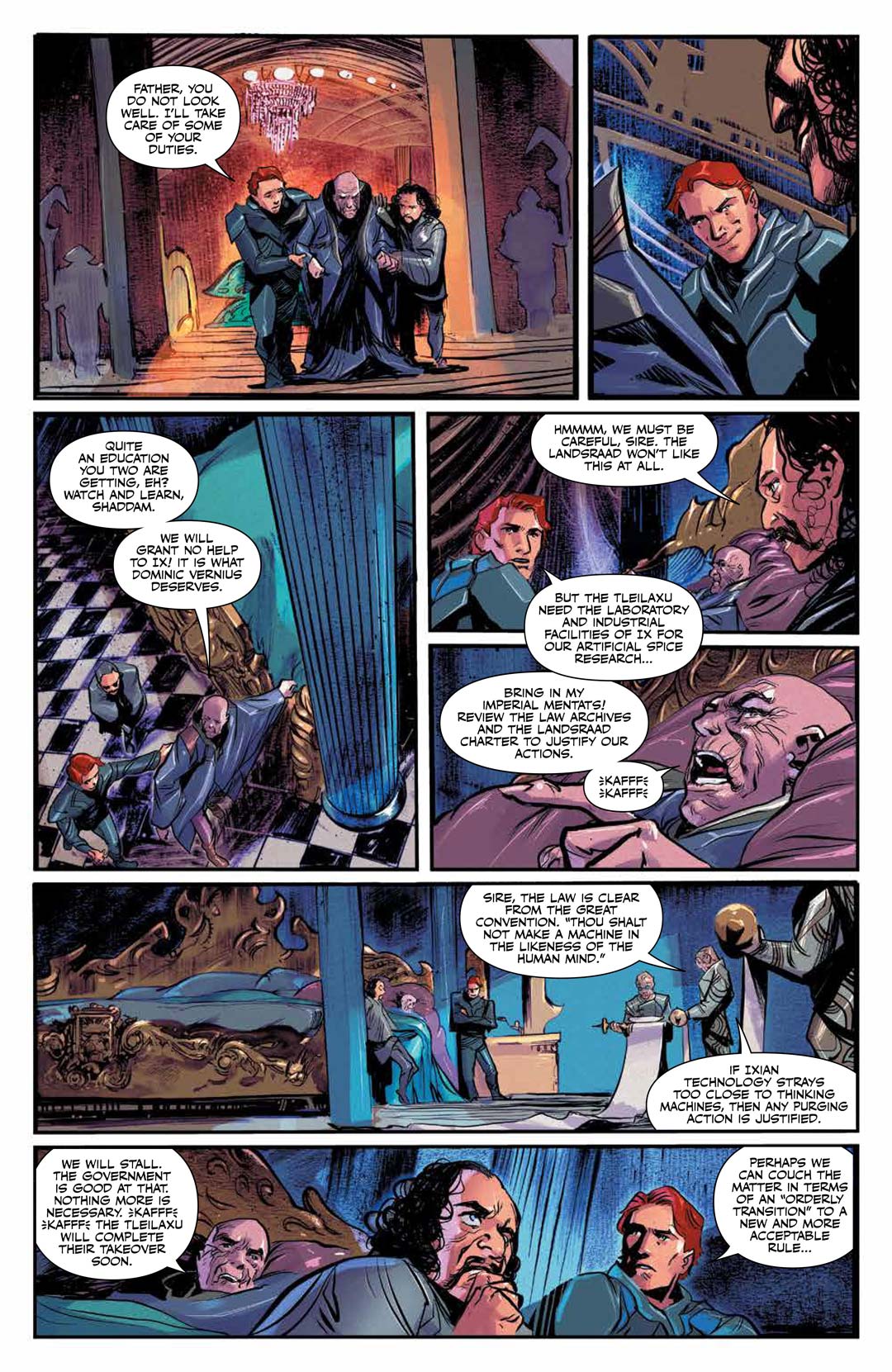 Dune: House Atreides comic series. Issue #6, preview page 4.