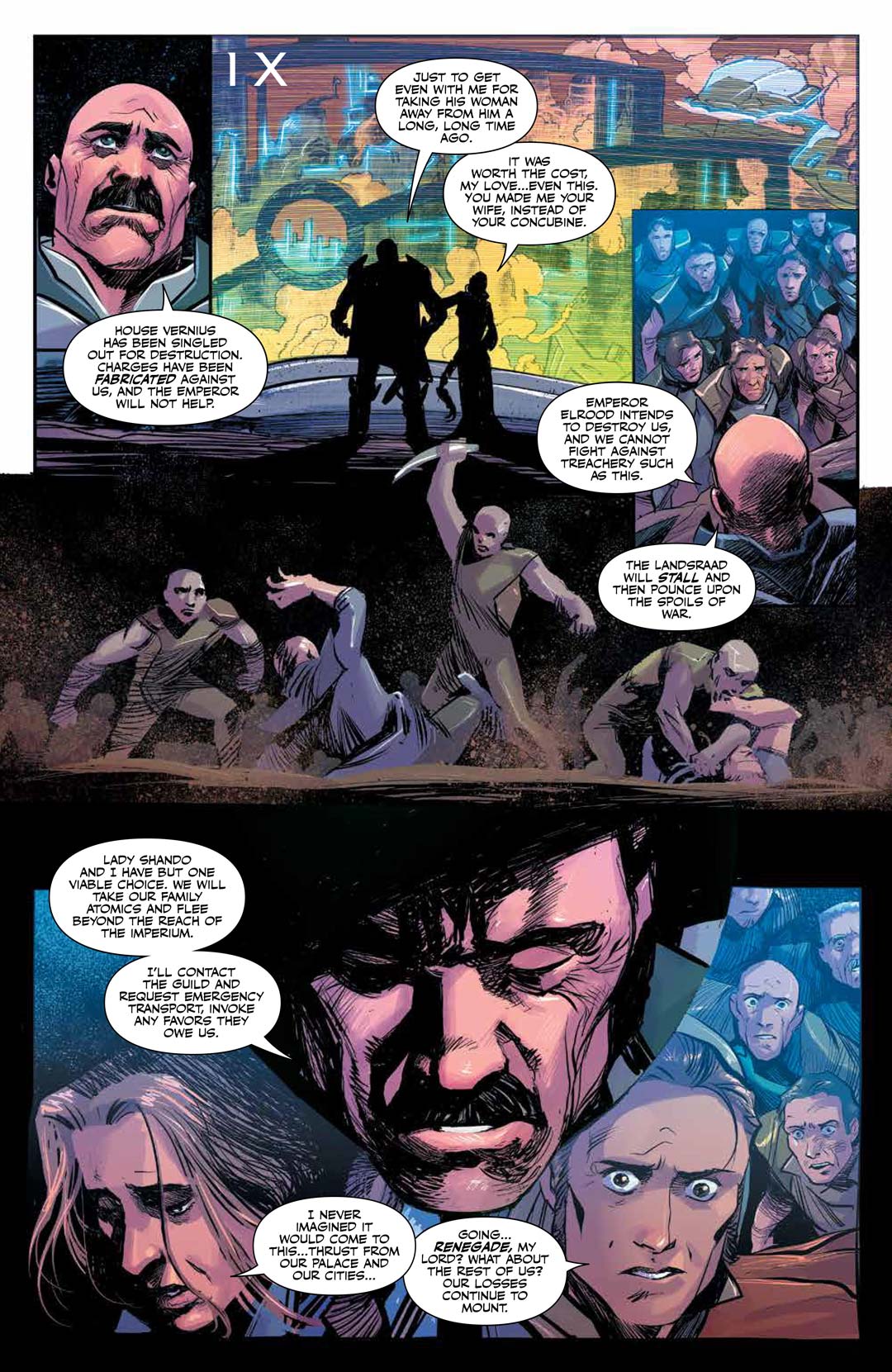 Dune: House Atreides comic series. Issue #6, preview page 6.
