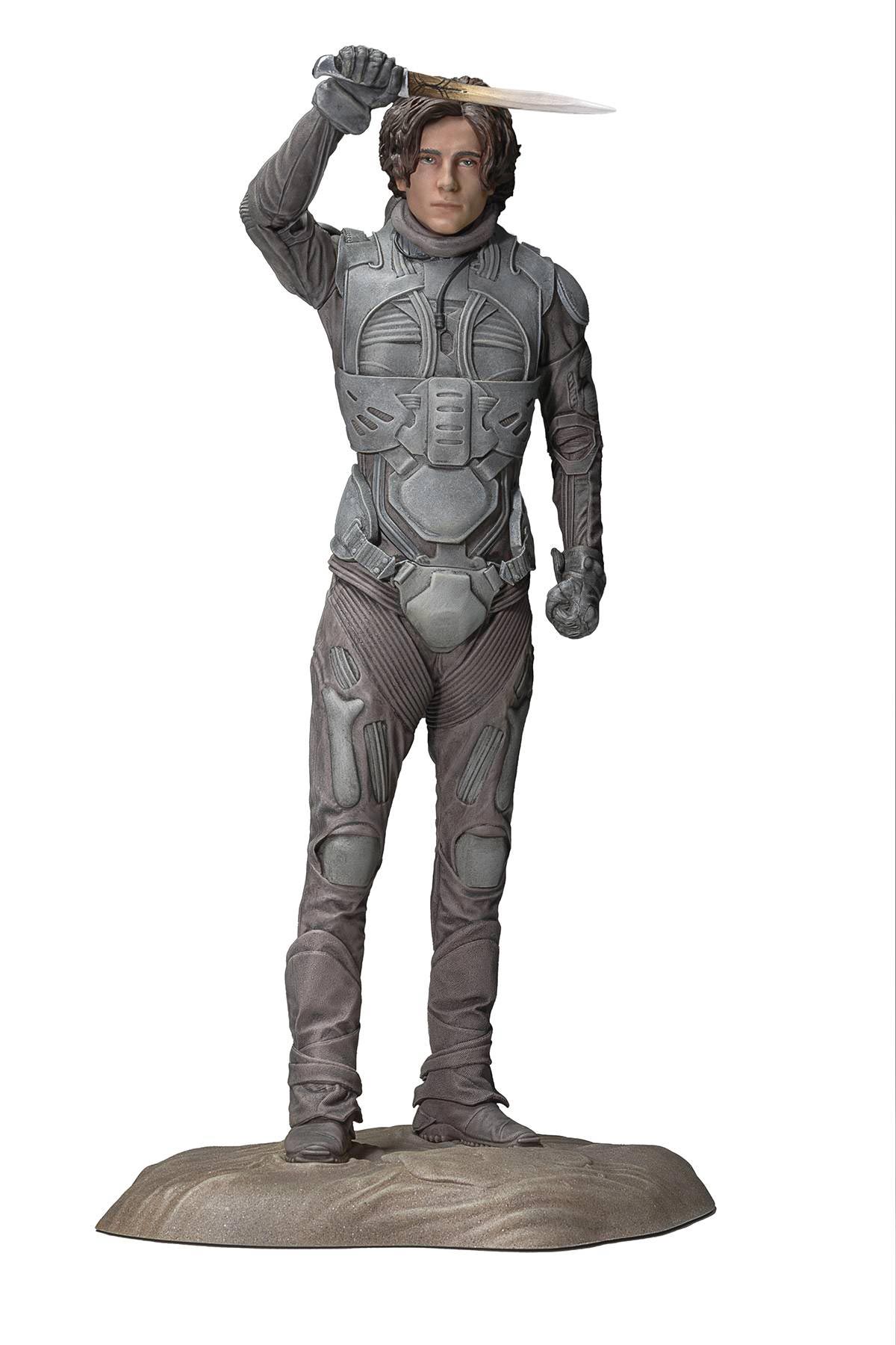 Paul Atreides figure in the likeness of Timothée Chalamet, as he appears the Dune movie.