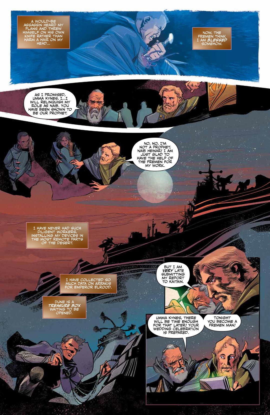 Dune: House Atreides comic series. Issue #7, preview page 2.