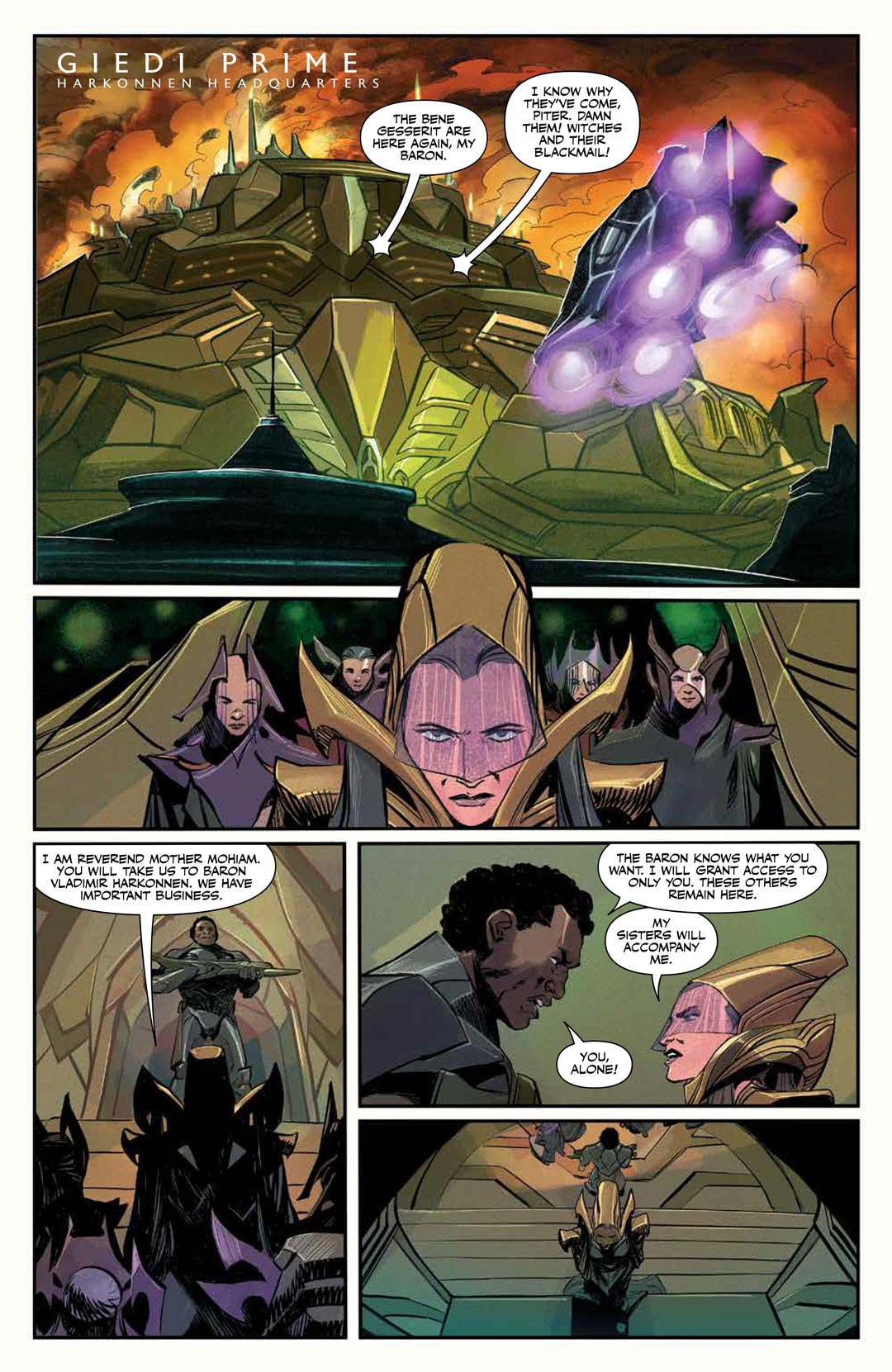 Dune: House Atreides comic series. Issue #7, preview page 4.