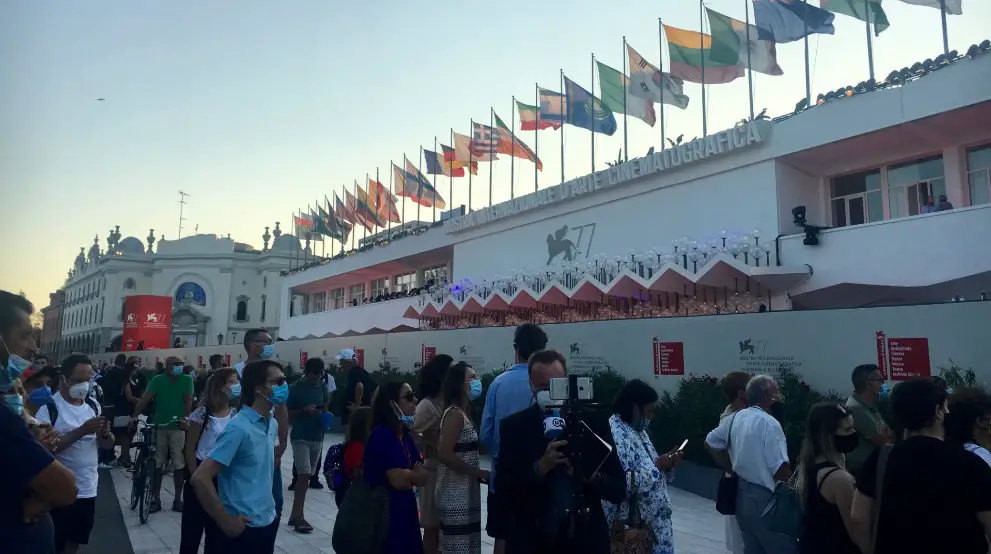 2020 photo of Palazo del Cinema, the venue of Venice International Film Festival.