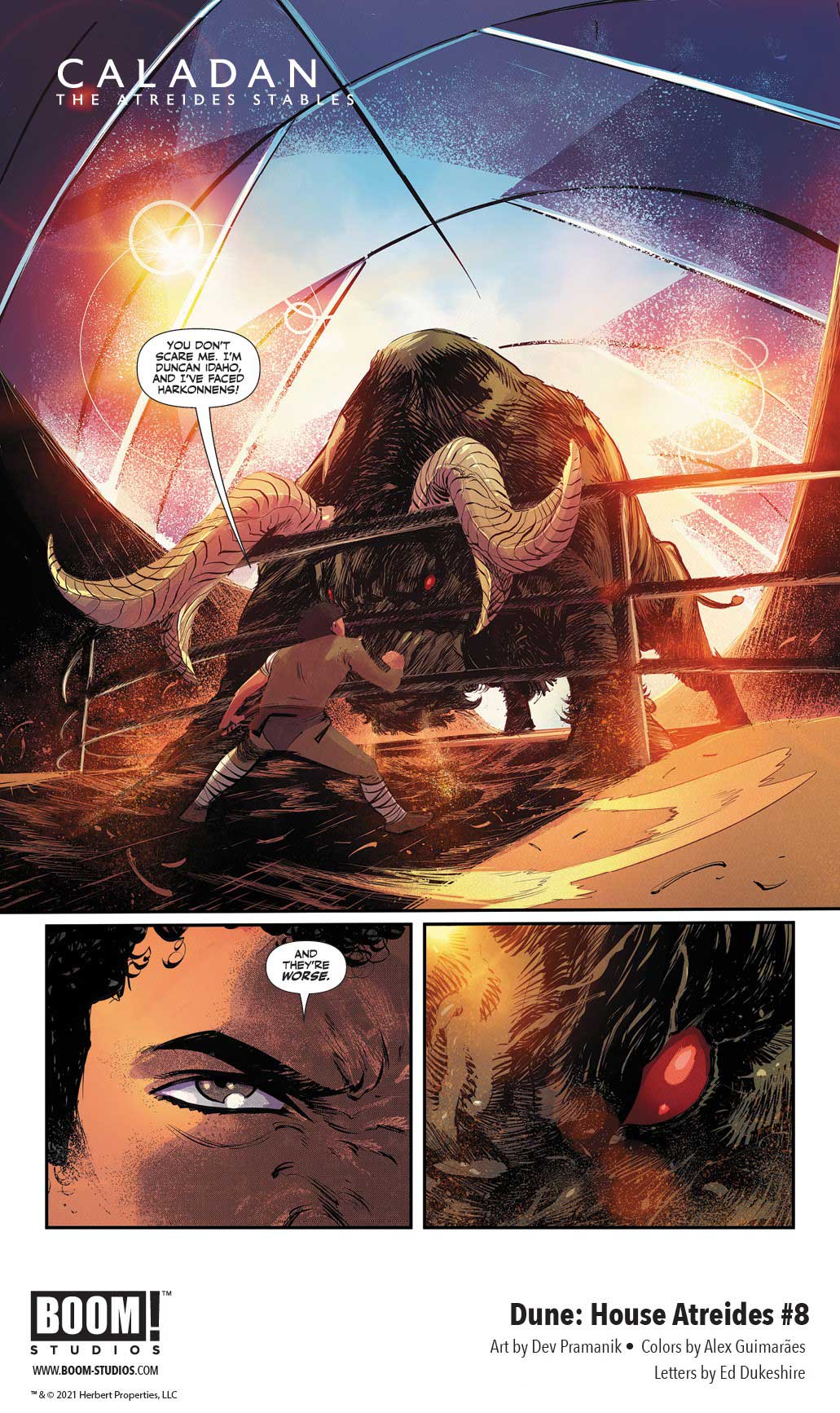 Dune: House Atreides comic series. Issue #8, preview page 1.