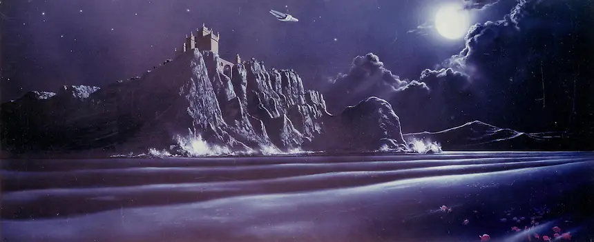 Concept art showing Castle Caladan in Dune (1984).