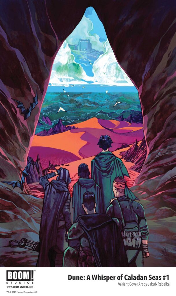 'Dune: A Whisper of Caladan Seas' comic book, variant cover by Jakub Rebelka.