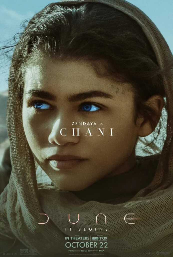 Dune movie character poster: Zendaya is Chani.