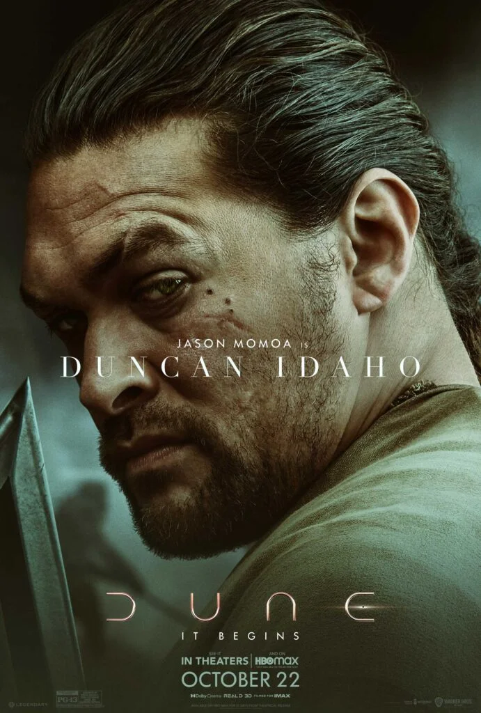 Dune movie character poster: Jason Momoa is Duncan Idaho.