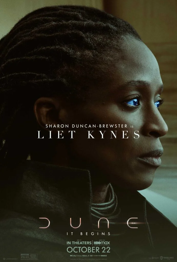 Dune movie character poster: Sharon Duncan-Brewster is Liet Kynes.