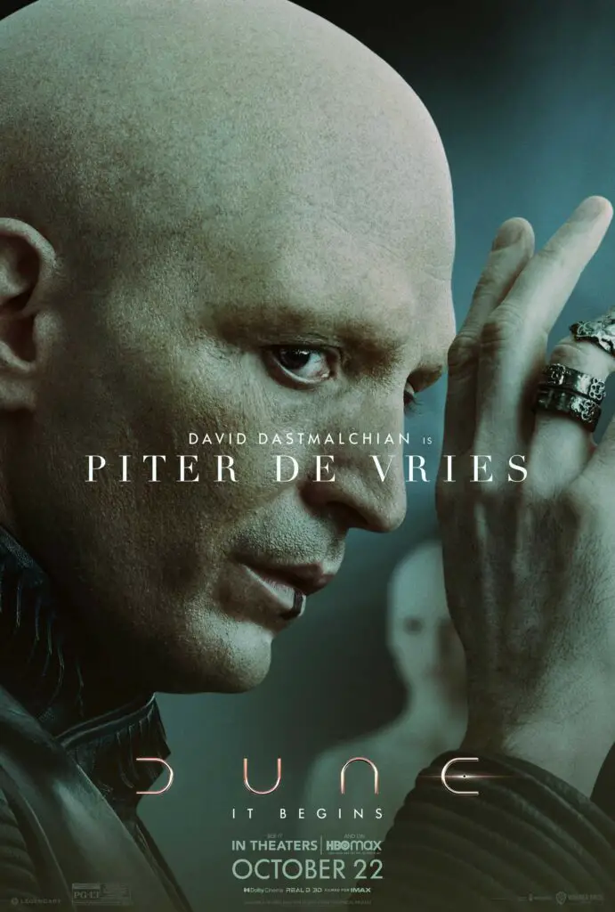 Dune movie character poster: David Dastmalchian is Piter de Vries.