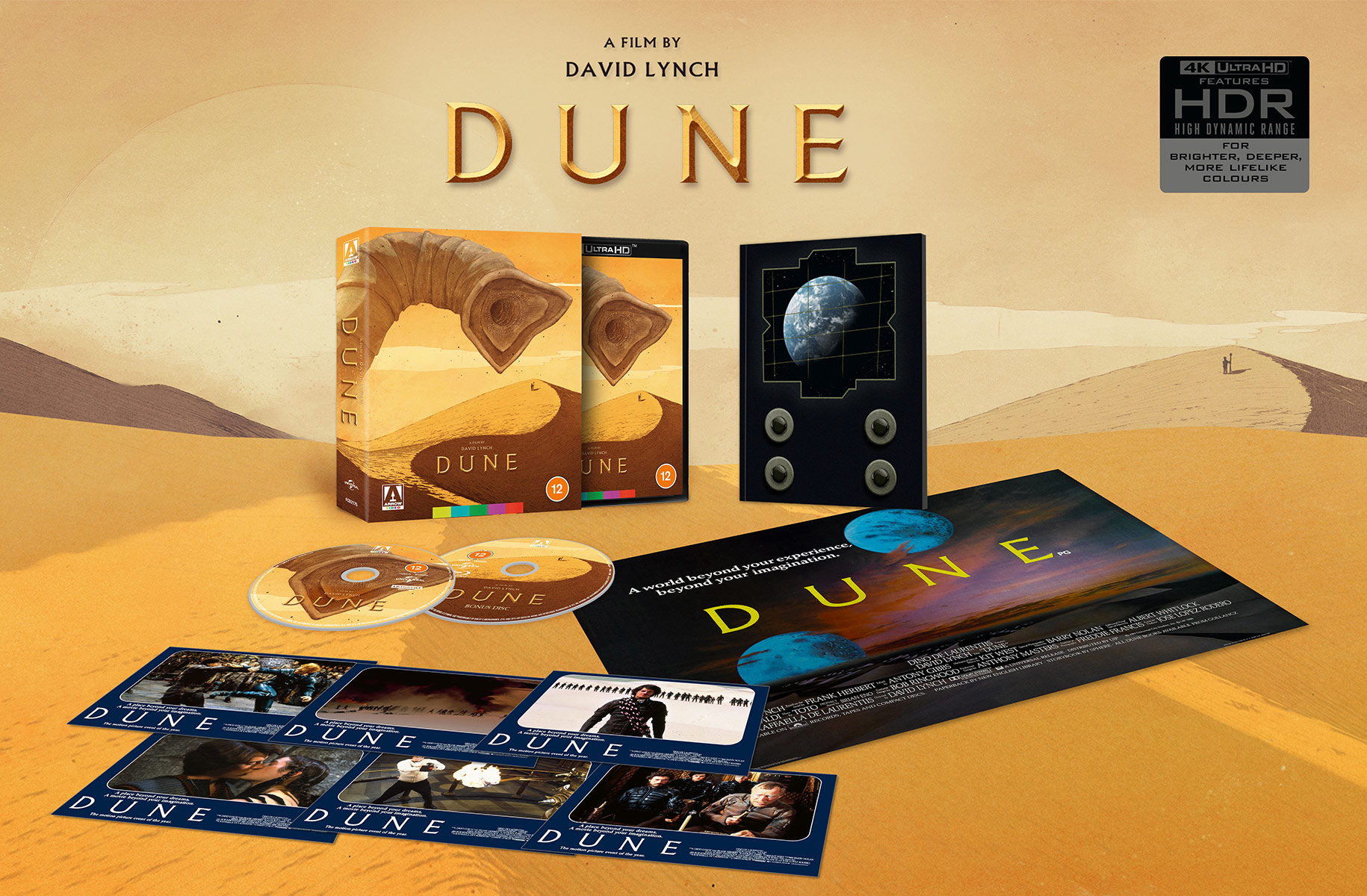 Dune (1984) 4K UHD limited edition set, including extras, from Arrow Films.