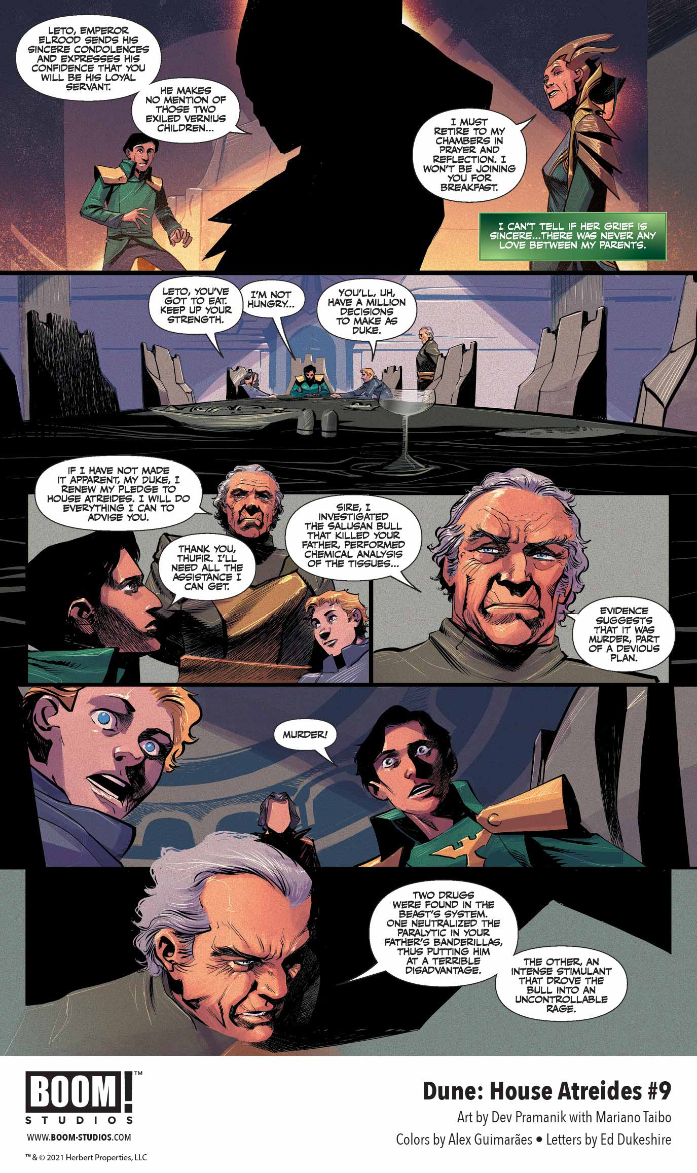 Dune: House Atreides comic series. Issue #9, preview page 2.