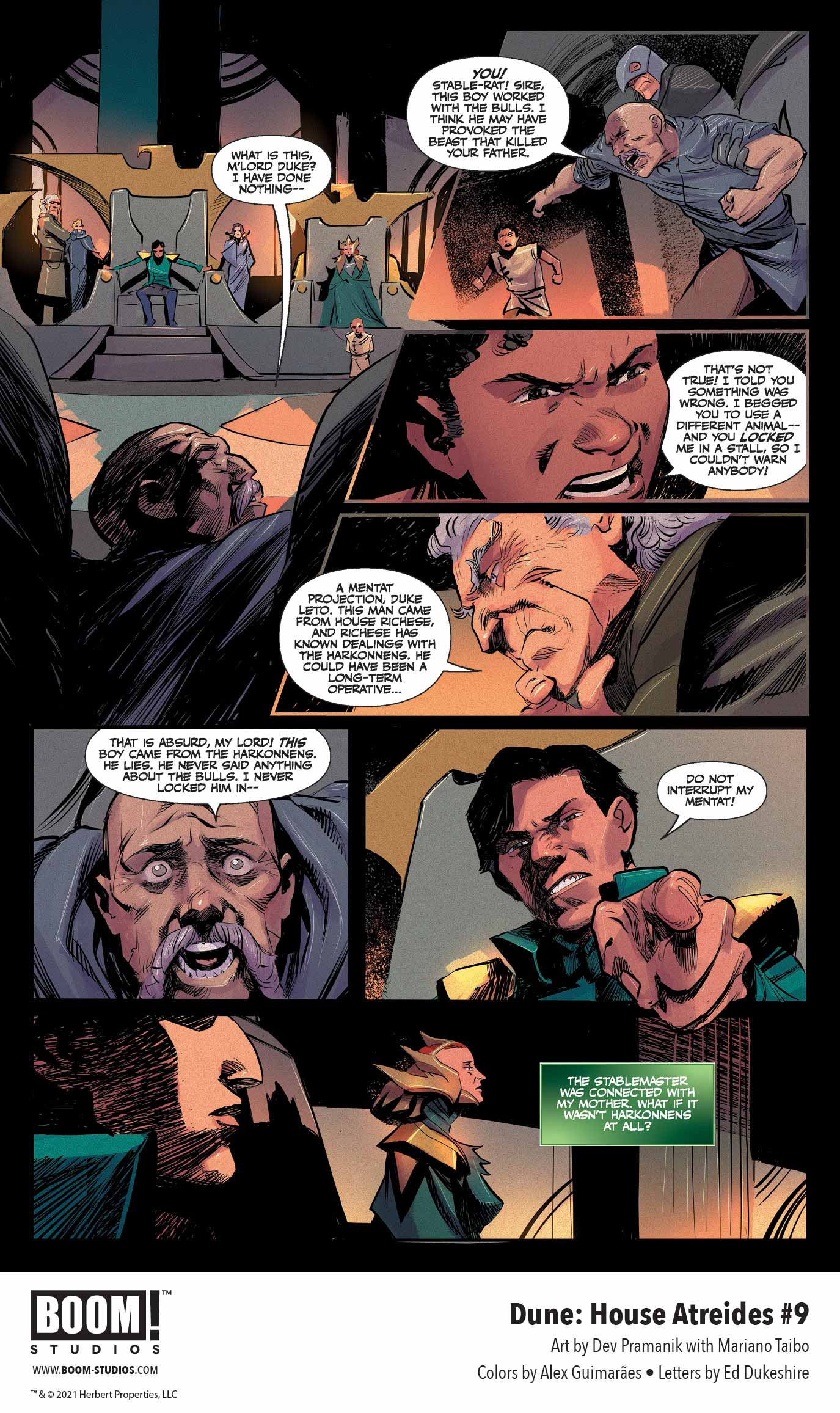 Dune: House Atreides comic series. Issue #9, preview page 4.