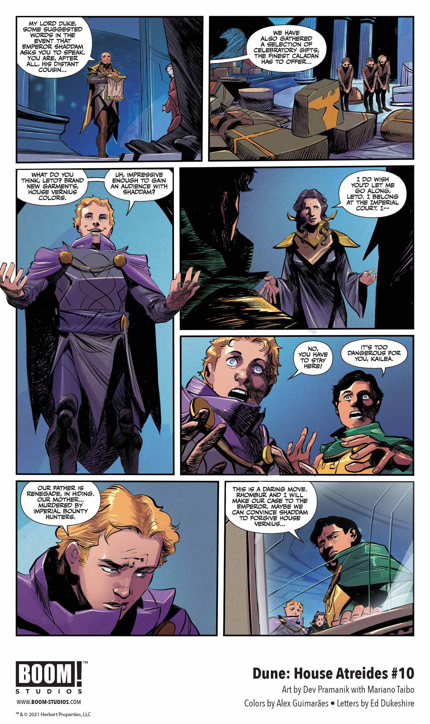 Dune: House Atreides comic series. Issue #10, preview page 2.