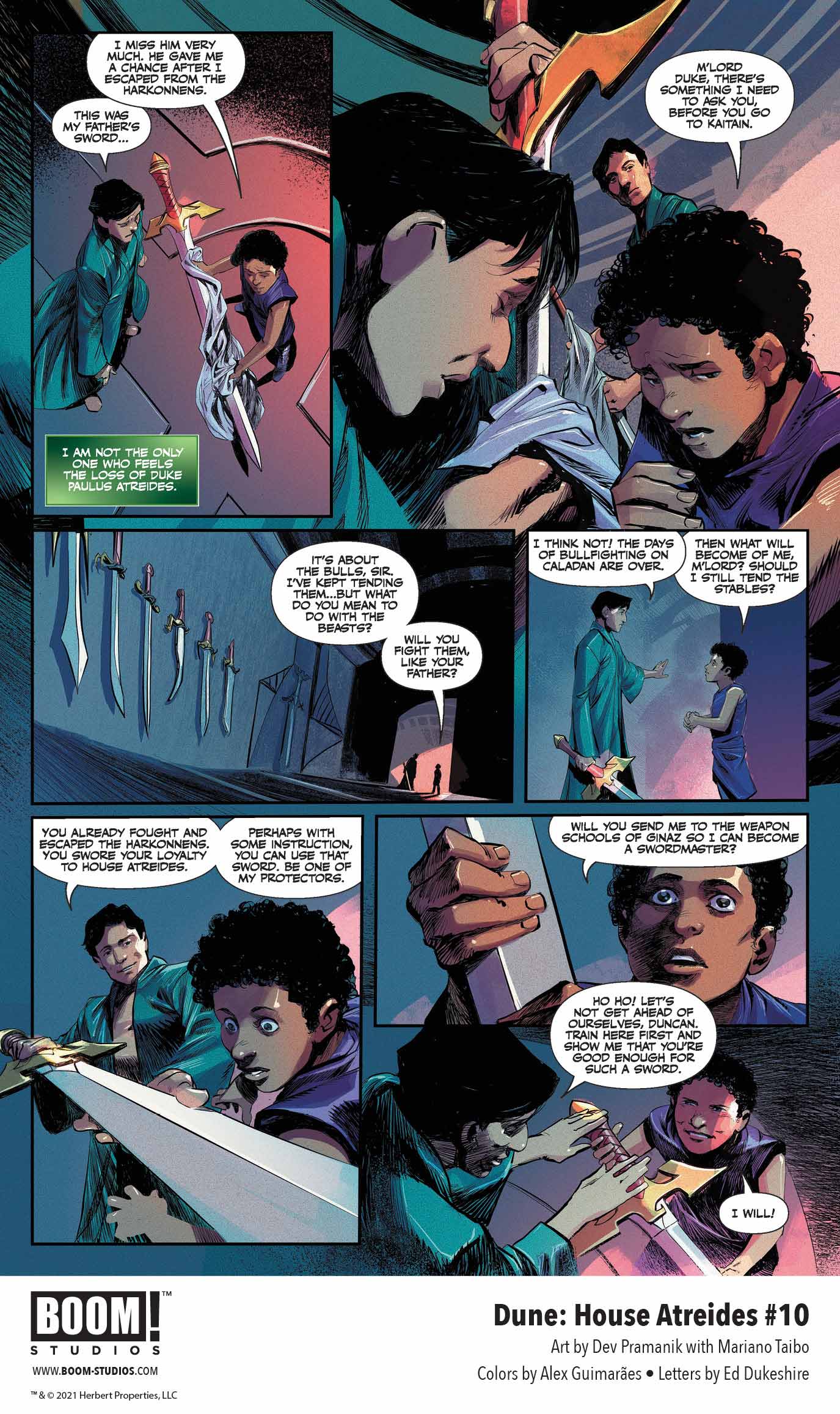 Dune: House Atreides comic series. Issue #10, preview page 4.