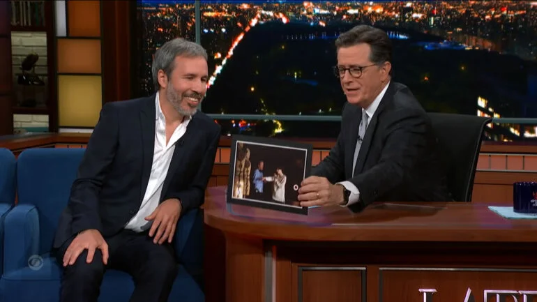 Denis Villeneuve makes his first appearance on The Late Show with Stephen Colbert, to promote the U.S. Premiere of the 'Dune' movie.