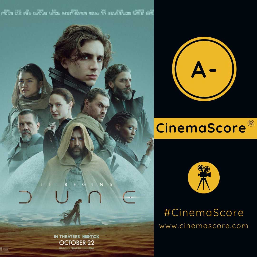 Dune: Part One, released in the United States on October 22, 2021, has been well received by movie-going audiences, earning a CinemaScore of A minus. 