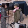 Photo of Rebecca Ferguson and Tanya Lapointe, executive producer, together on the set of the 'Dune' movie, in Jordan.
