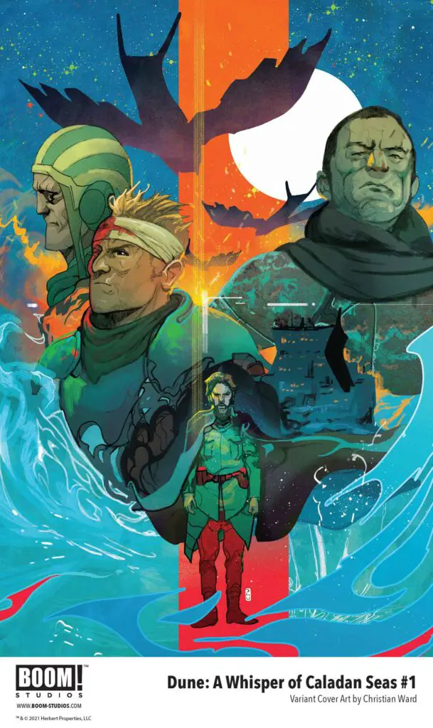 'Dune: A Whisper of Caladan Seas' comic book, variant cover by Christian Ward.