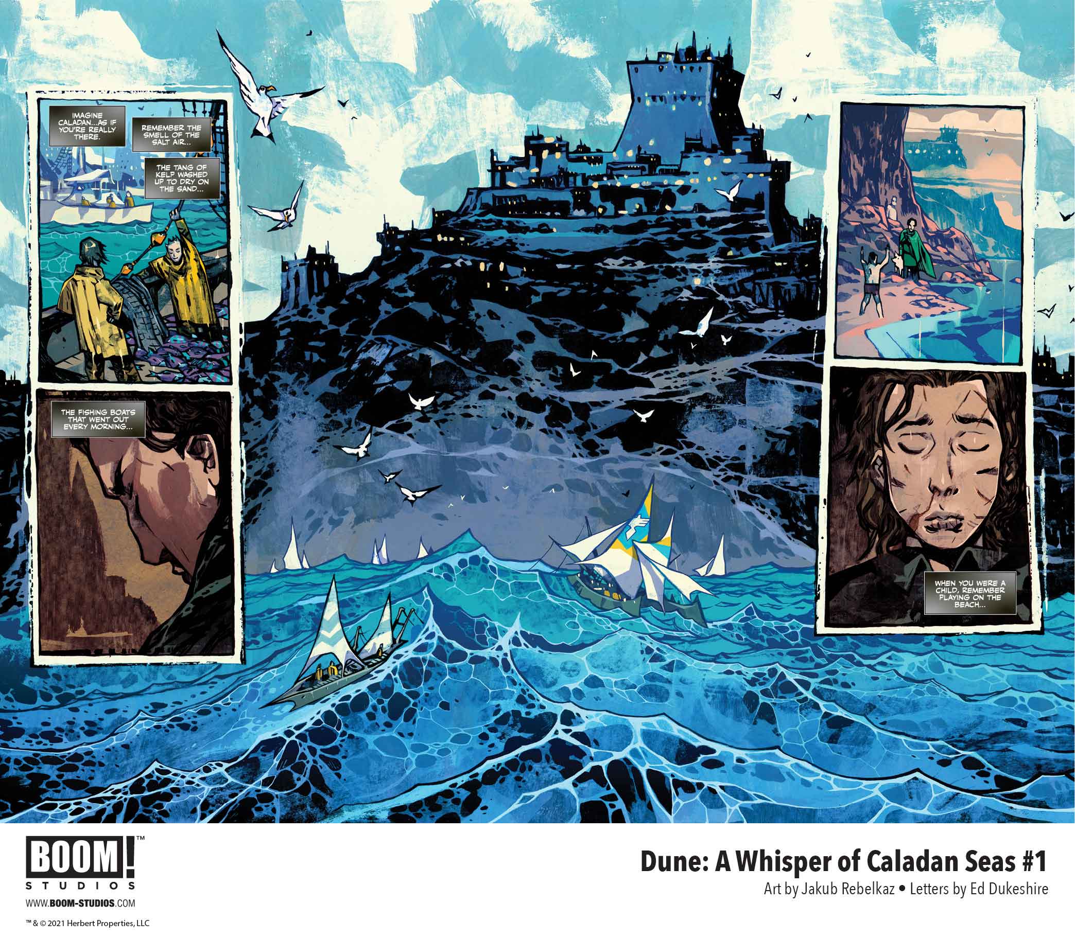 'Dune: A Whisper of Caladan Seas' comic book, page 8-9.