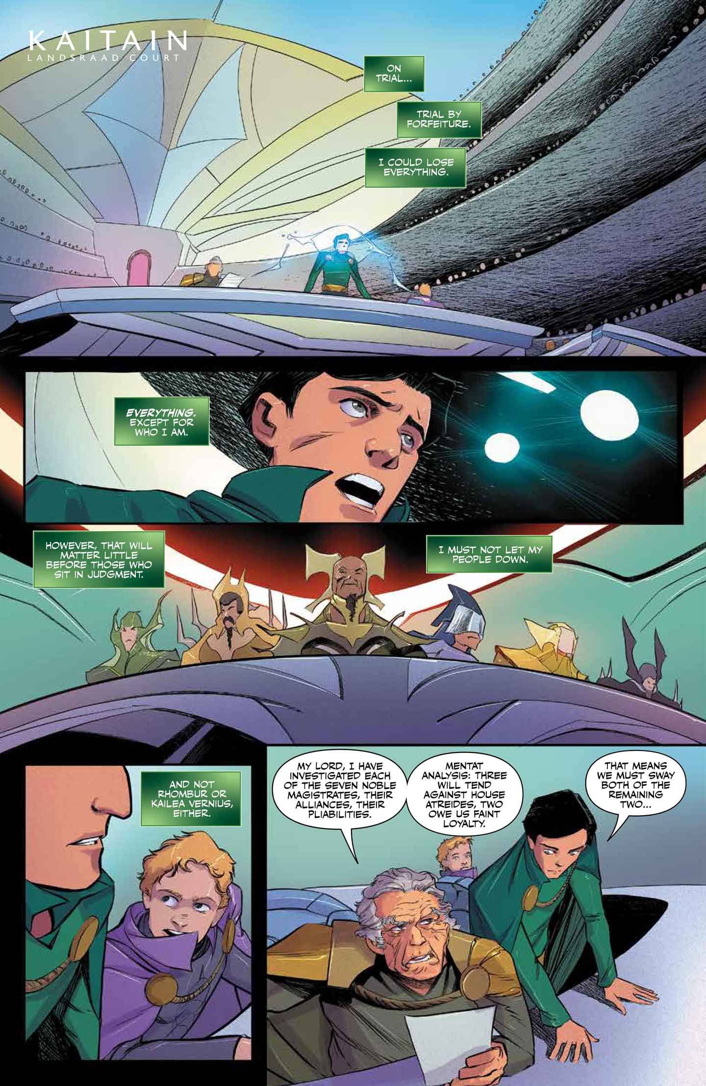 'Dune: House Atreides' comic series. Issue #12, preview page 1.