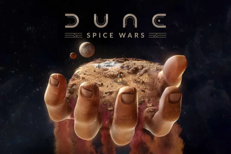 Key art for 'Dune: Spice Wars', a RTS video game with 4X elements, by Funcom and Shiro Games. Coming to Steam Early Access, on PC, in 2022.