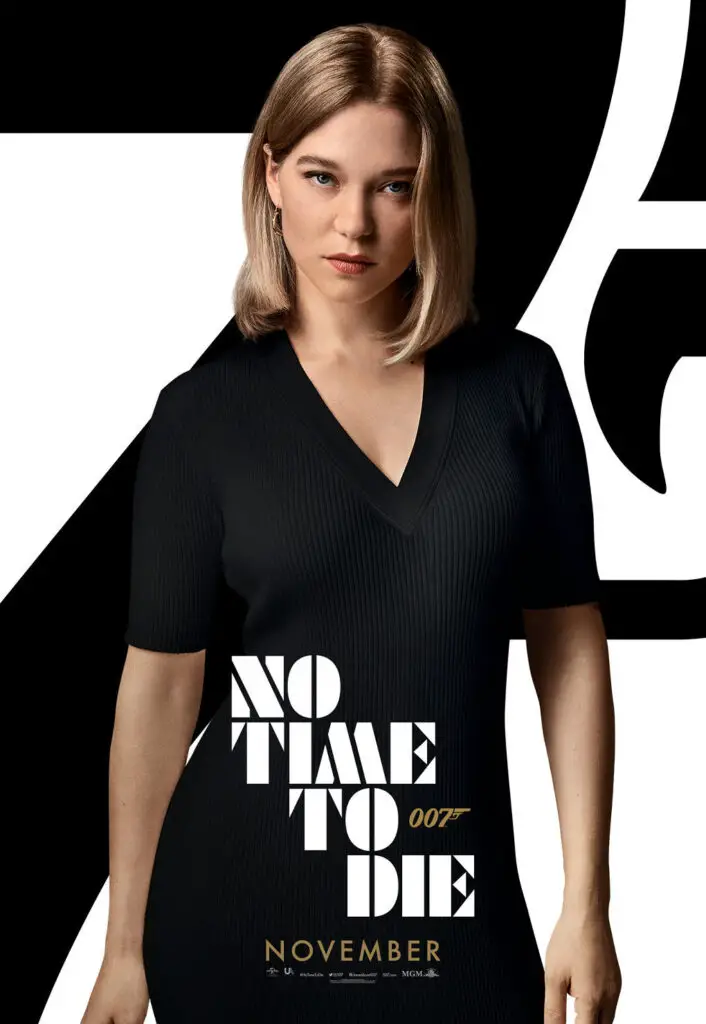 'No Time to Die' poster featuring Léa Seydoux as Madeleine.