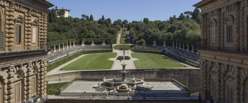 View of the Boboli Gardens in Florence.