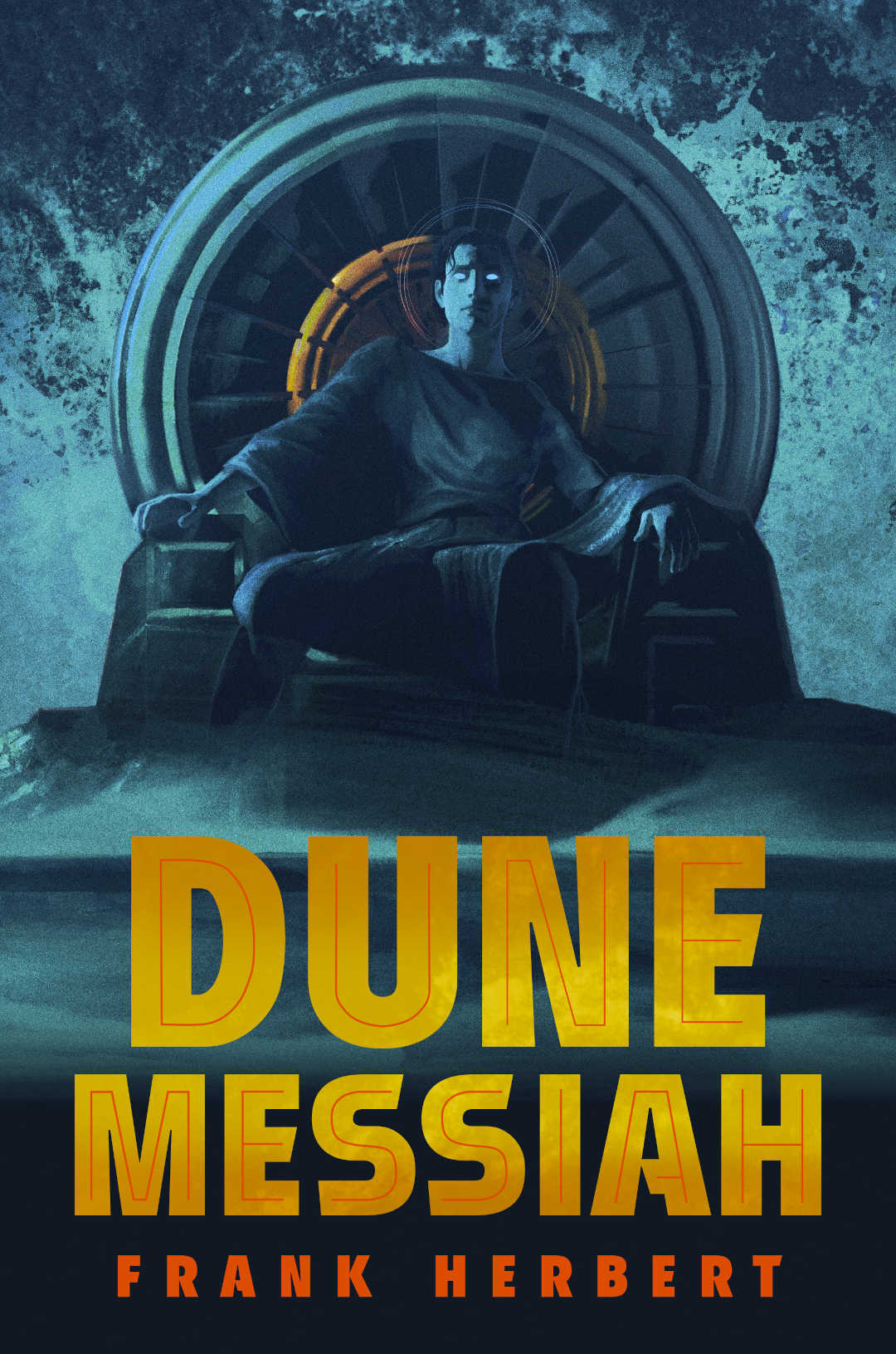 Cover of 'Dune Messiah' book, written by Frank Herbert. Deluxe edition artwork by Matt Griffin.