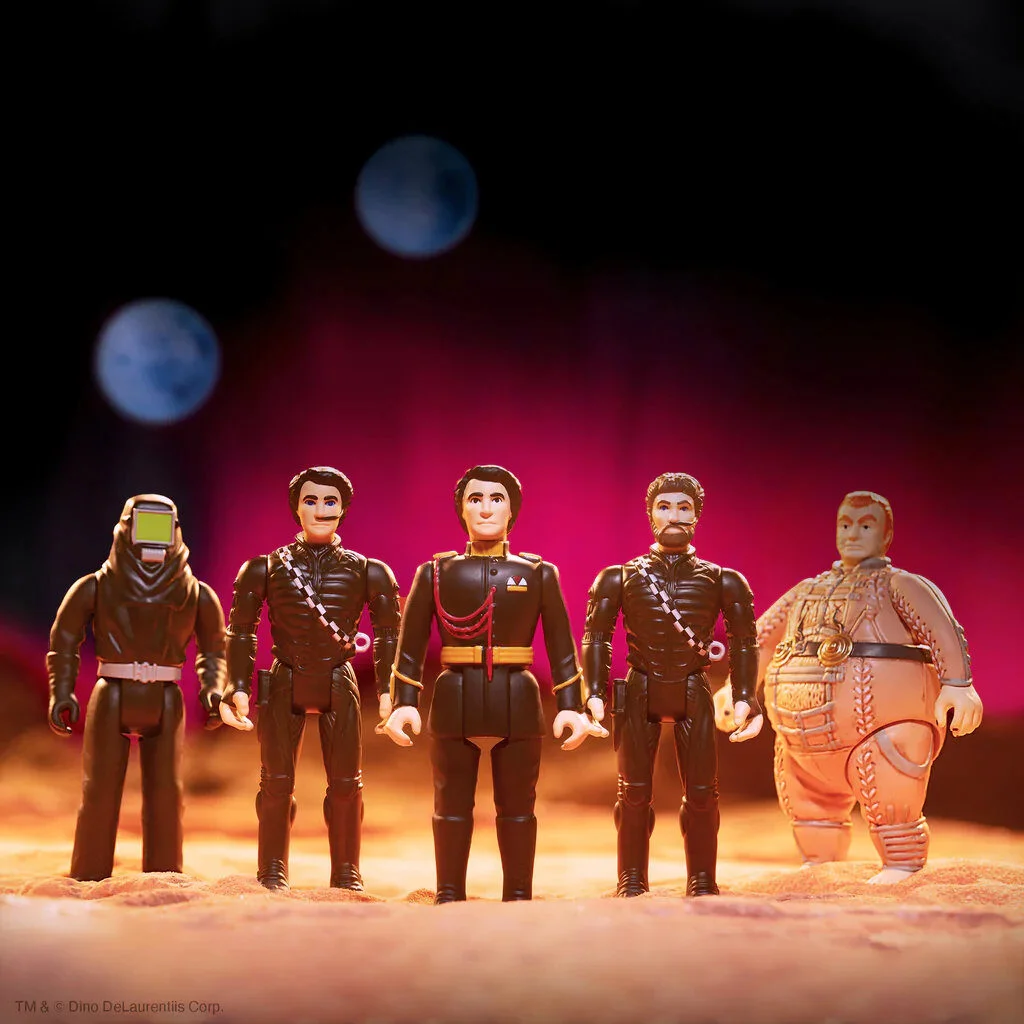 'Dune ReAction Figures' group photo of Wave 1. Availble now from Super 7. 