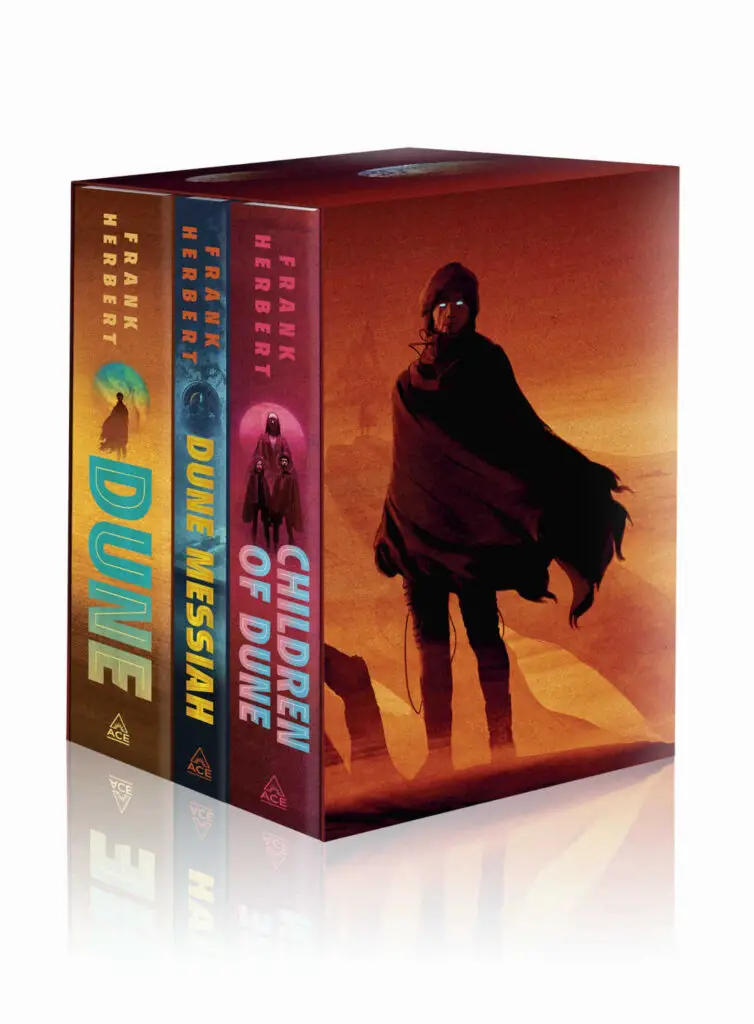 Frank Herbert's 'Dune' Saga 3-Book Deluxe Hardcover Boxed Set, published by Ace Books.