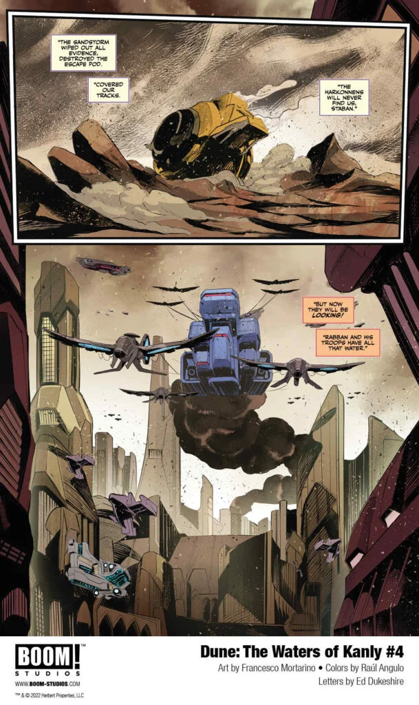 'Dune: The Waters of Kanly' comic book series: Issue #4, preview page 2.