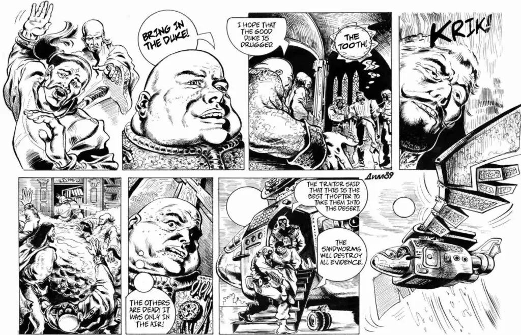 Bulgarian 'Dune' comic adaptation, page 12, translated to English by DuneInfo.