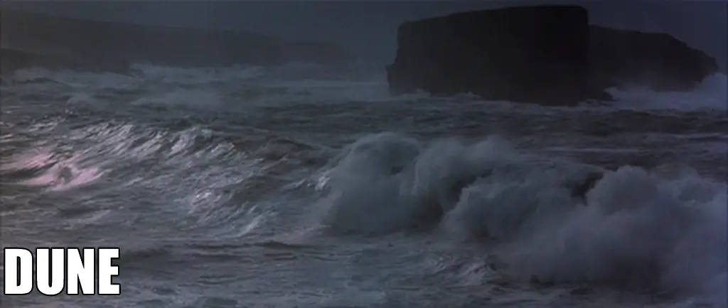 Shot of the Caladan coast in 1984's 'Dune' movie, directed by David Lynch.