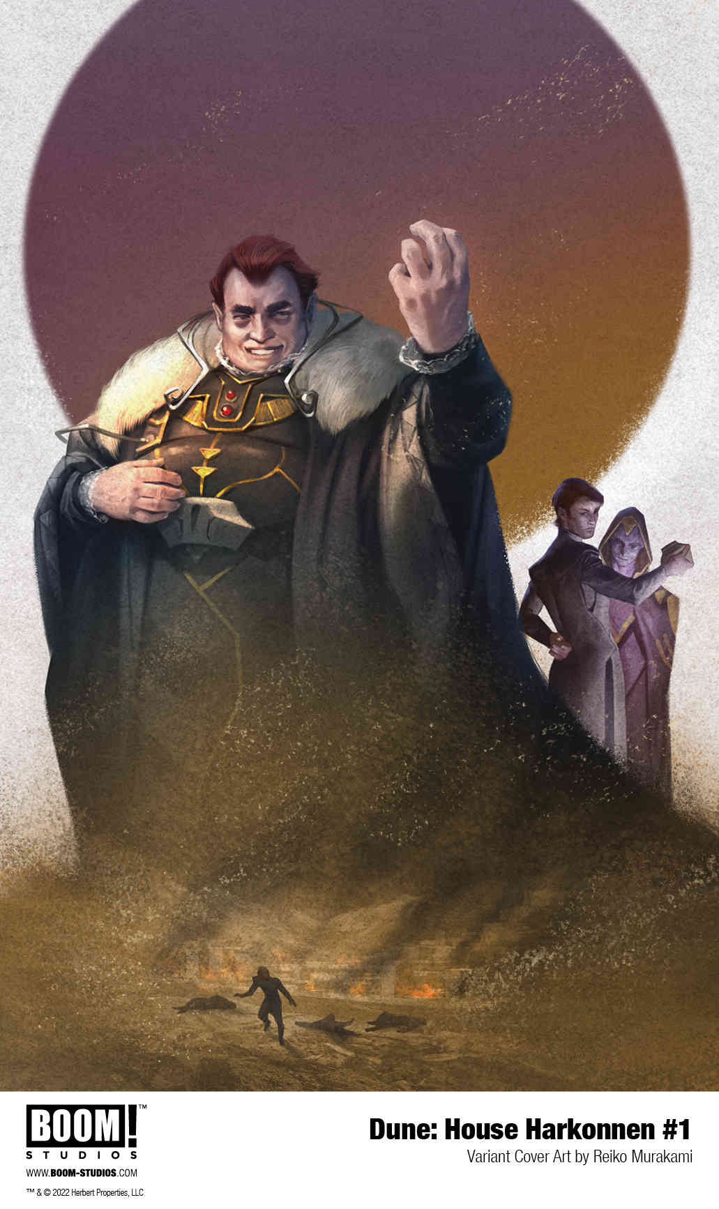 'Dune: House Harkonnen' #1 comic book: variant cover art by Reiko Murakami.