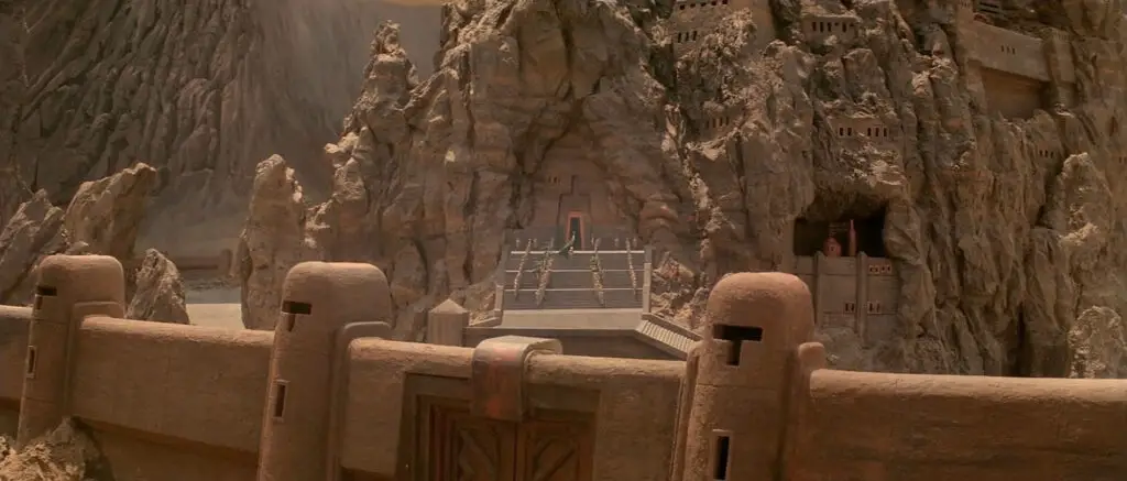 Final frame of 1984's 'Dune' movie, featuring Arrakeen.