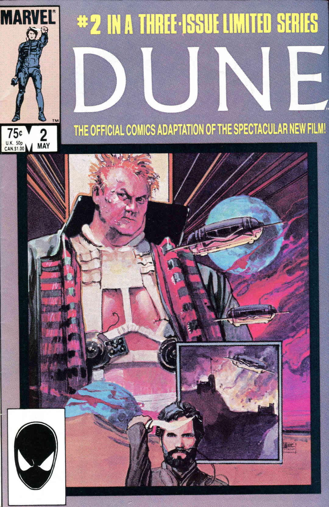 Cover of Marvel Comics 'Dune' #2, illustrated by Bill Sienkiewicz in 1985.