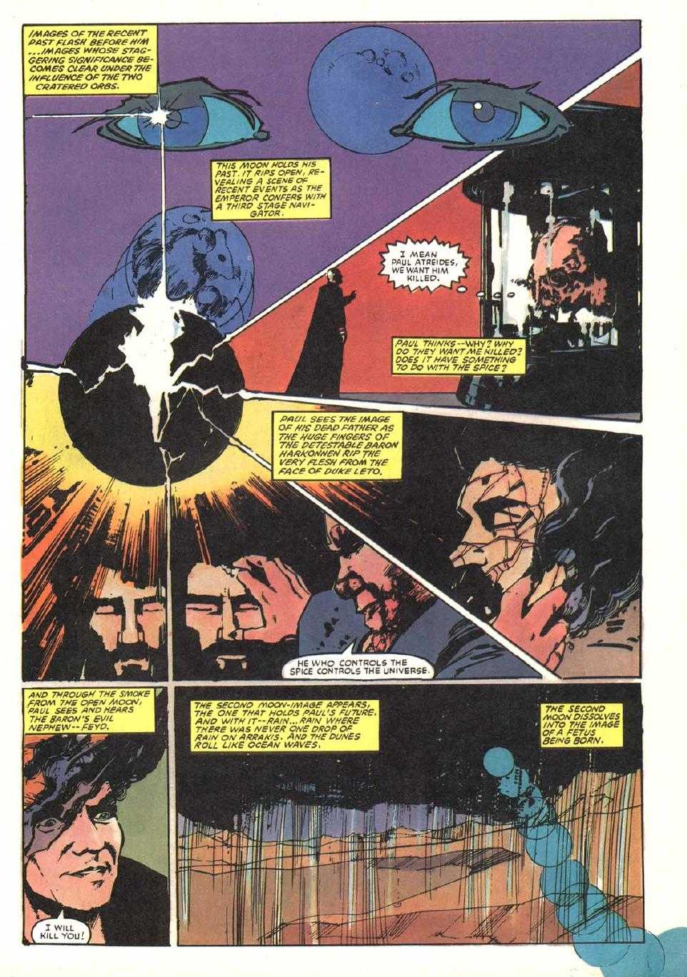 'Dune: The Official Comic Book' page 33 from Marvel Comics. 