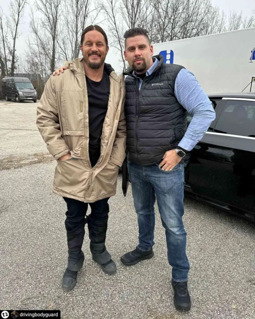 Travis Fimmel photographed near Origo Studios in Budapest, where he was filming 'Dune: The Sisterhood'.