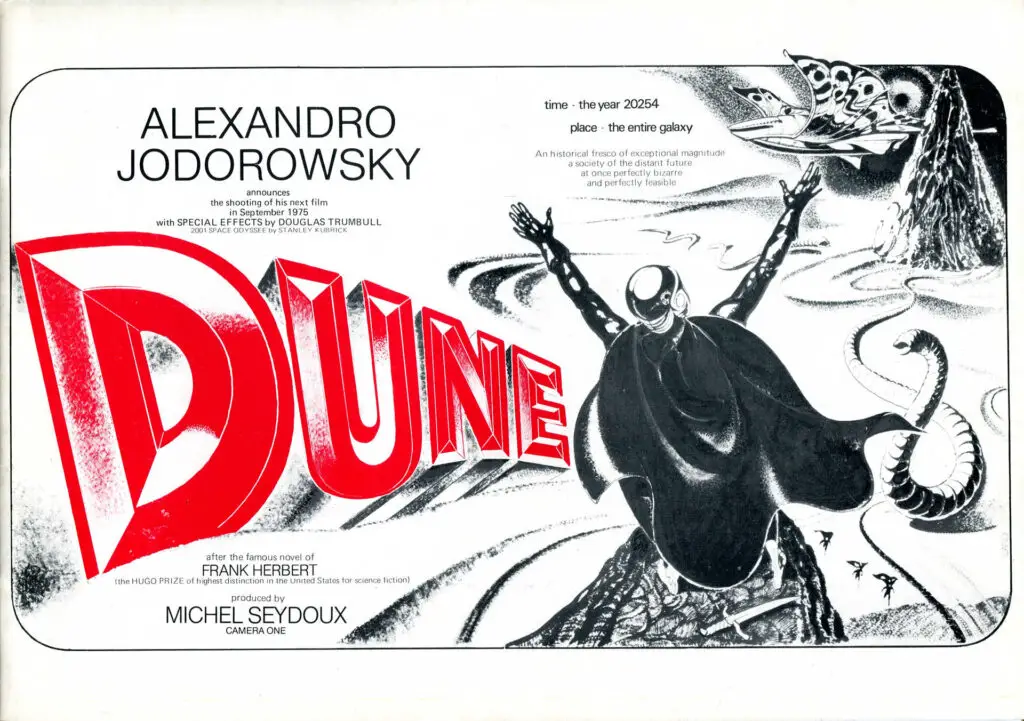 Press kit cover from Alejandro Jodorowsky’s 'Dune' movie production.