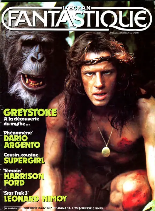 Cover of L'Ecran Fantastique (French) magazine #49, published in October 1984.