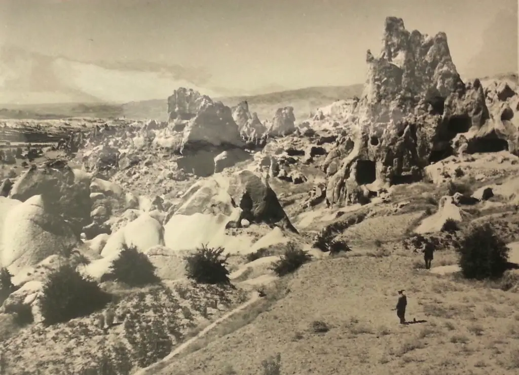 Unusual rock formations in Göreme, Turkey.