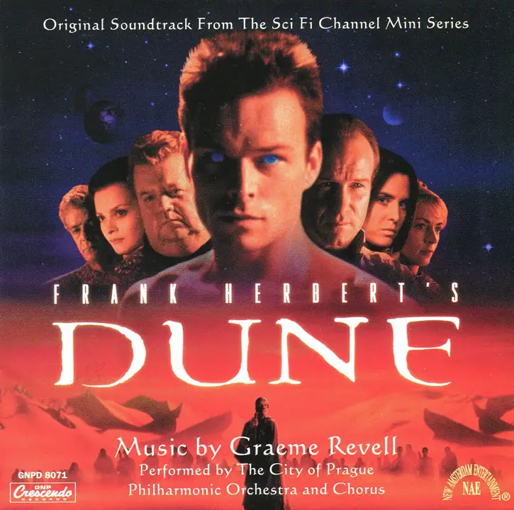Album cover artwork for 'Frank Herbert's Dune - Original Soundtrack From the Sci Fi Channel Mini Series', with music by Graeme Revell.